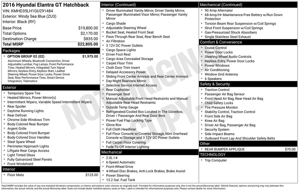 2016 Hyundai Elantra GT Base's photo
