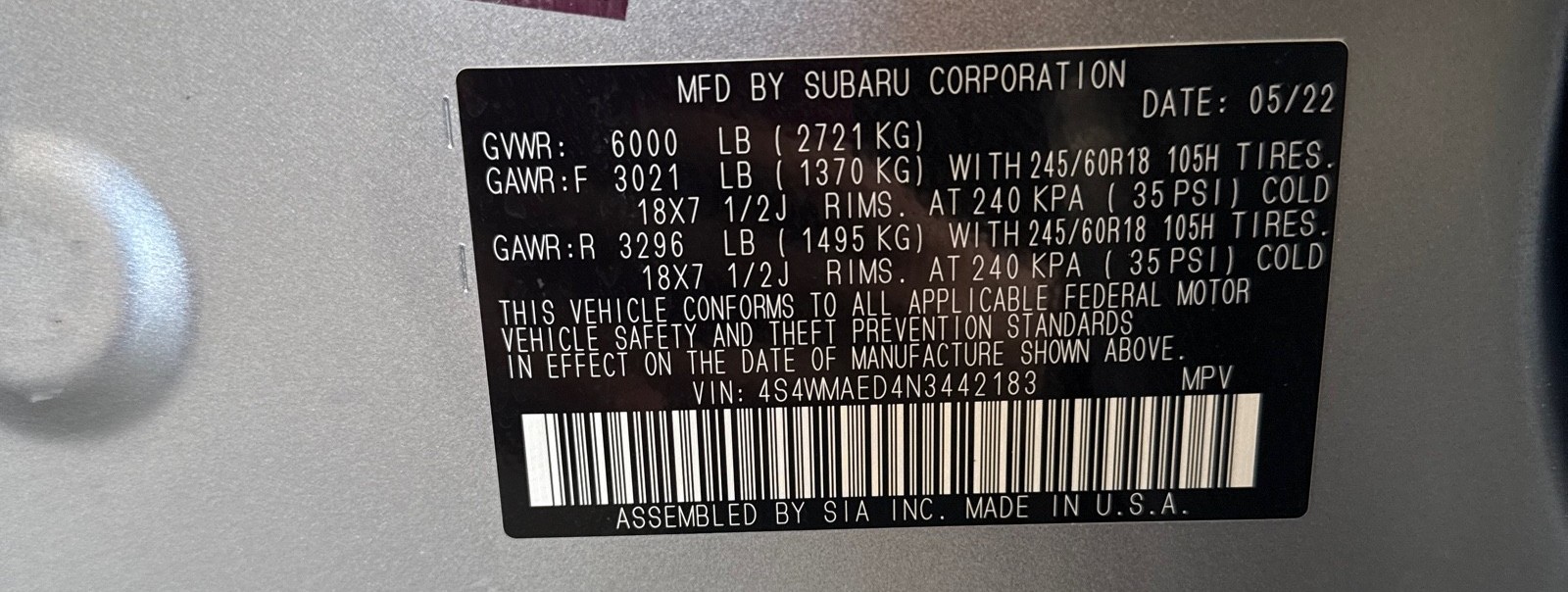 Used 2022 Ice Silver Metallic Subaru Premium image 20