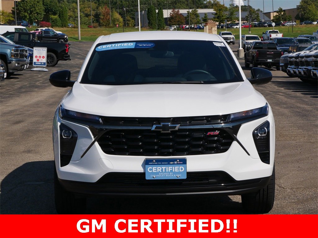 Certified 2024 Chevrolet Trax RS with VIN KL77LGE2XRC198037 for sale in Inver Grove Heights, Minnesota