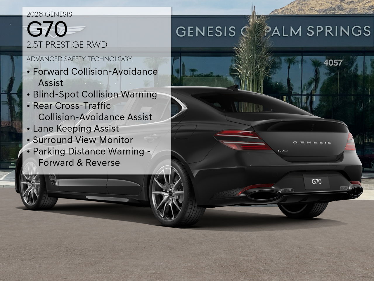 New 2026 Genesis G70 2.5T PRESTIGE 4D Sedan in Palm Springs #G3515 ...