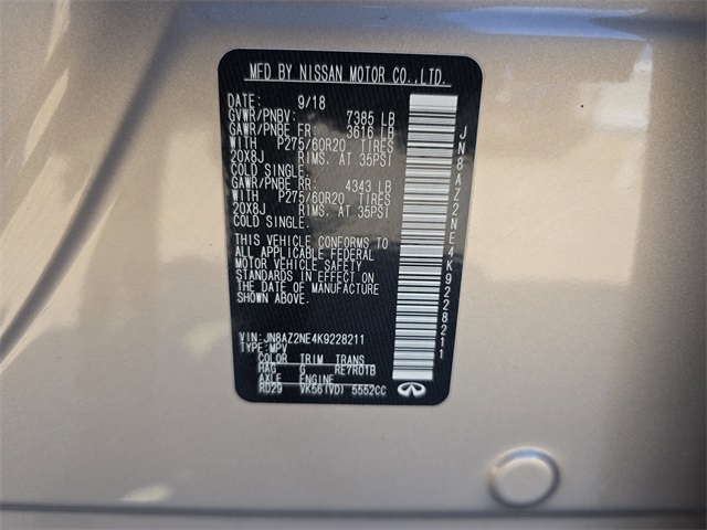 2019 Infiniti QX80 Luxe photo 34