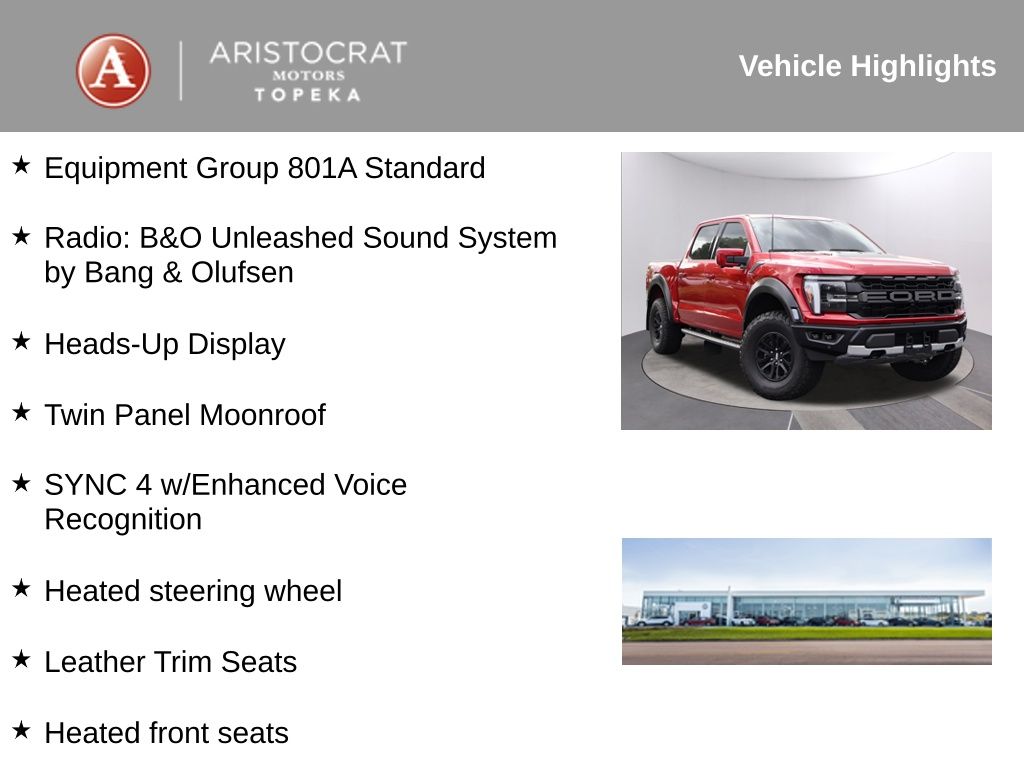 Used 2024 Ford F-150 Raptor with VIN 1FTFW1RG4RFB68359 for sale in Kansas City