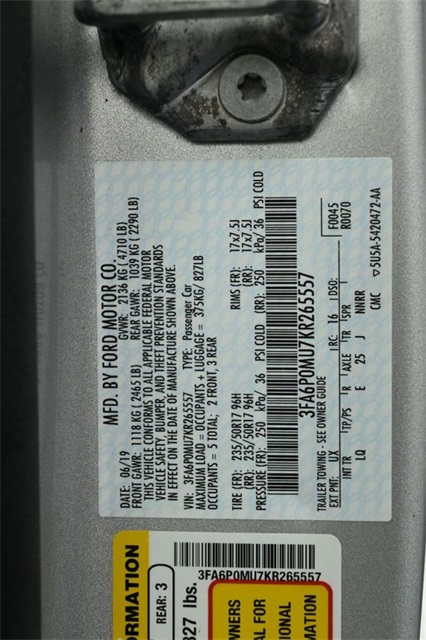 2019 FORD FUSION - Image 37