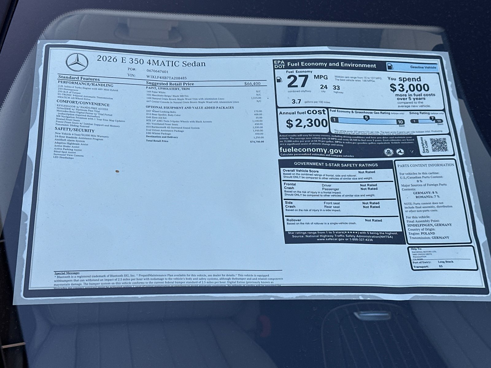 2026 Mercedes Benz E 350 4MATIC Sedan photo 25