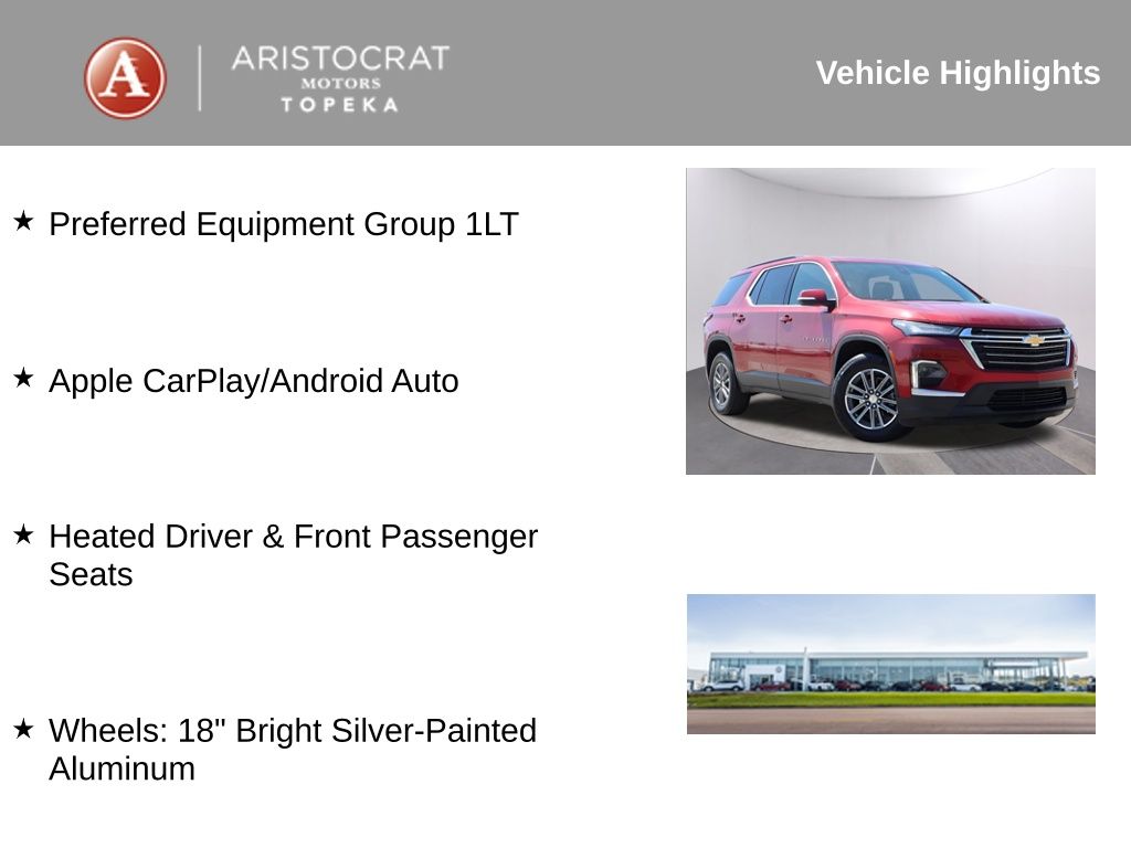 Used 2023 Chevrolet Traverse 1LT with VIN 1GNEVGKW1PJ140832 for sale in Kansas City