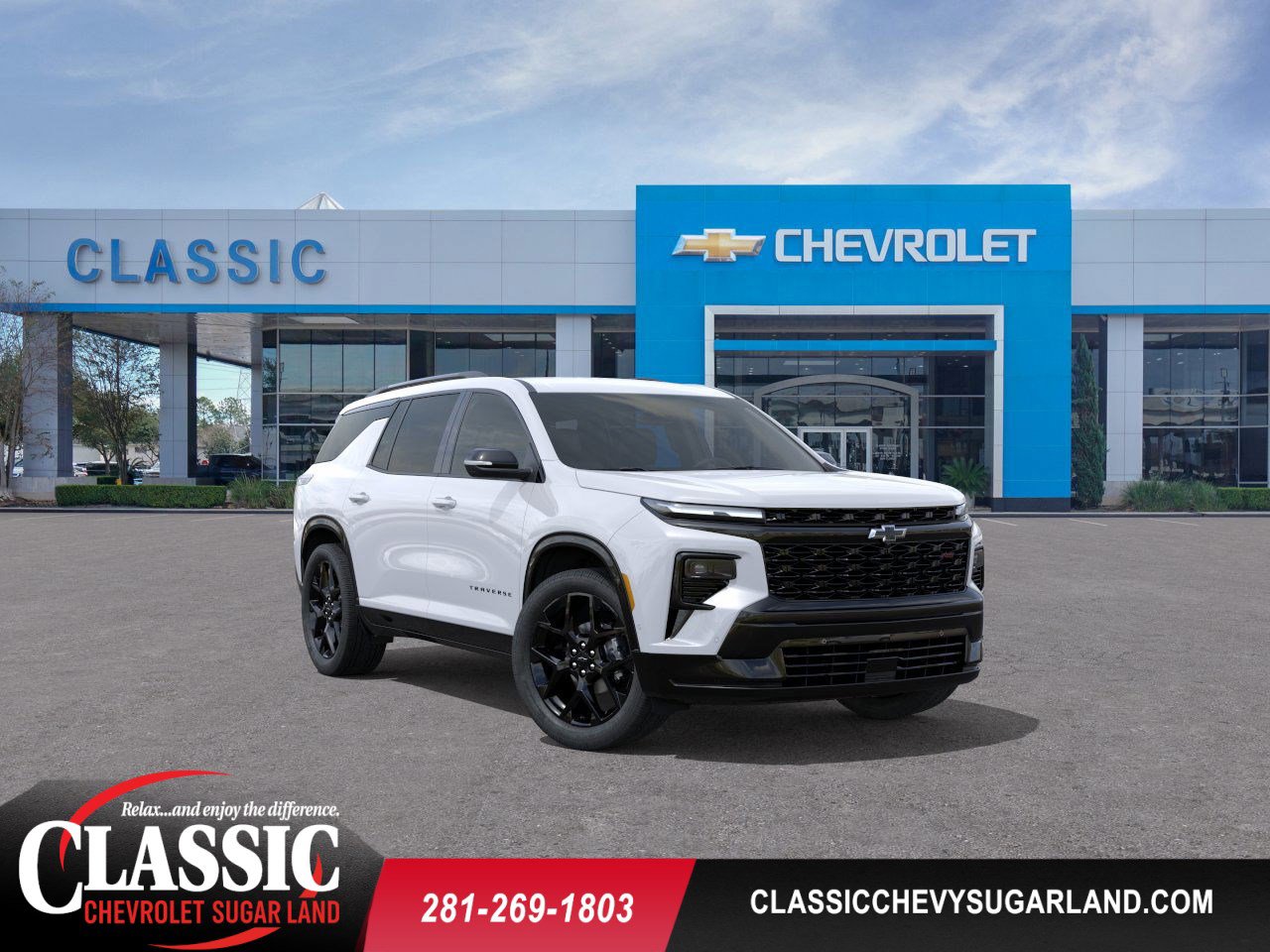 2026 Chevrolet Traverse RS White at Classic Elite Chevrolet Hwy 6