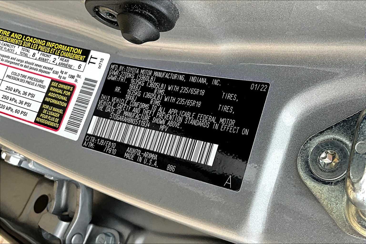 2022 Toyota Highlander Hybrid XLE photo 33