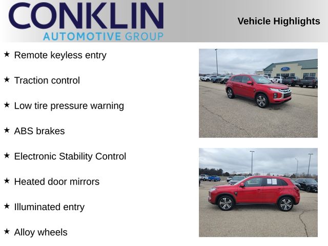 Used 2023 Mitsubishi Outlander Sport ES with VIN JA4ARUAU4PU014788 for sale in Newton, KS