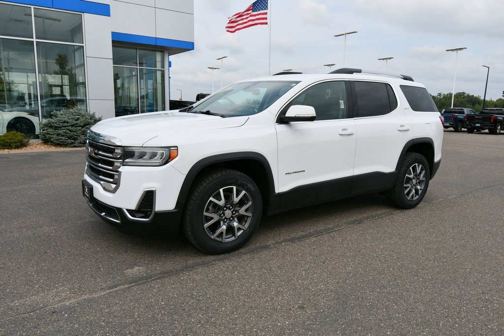 Certified 2023 GMC Acadia SLT with VIN 1GKKNUL49PZ253361 for sale in North Branch, Minnesota