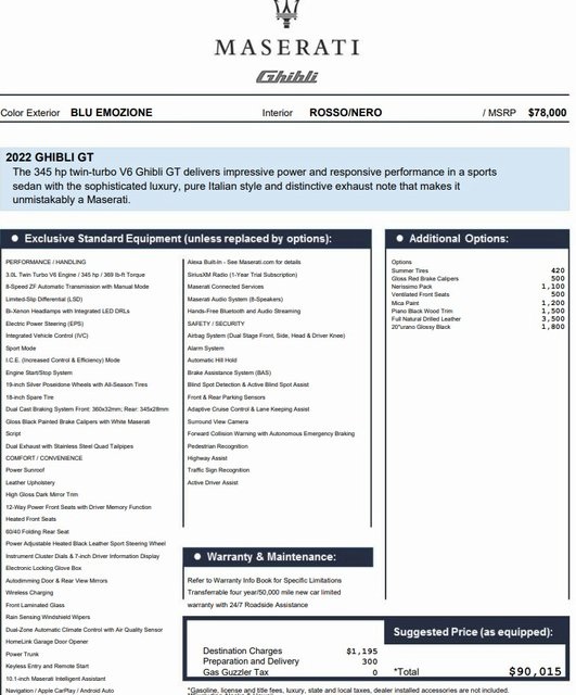 2022 Maserati Ghibli GT's photo