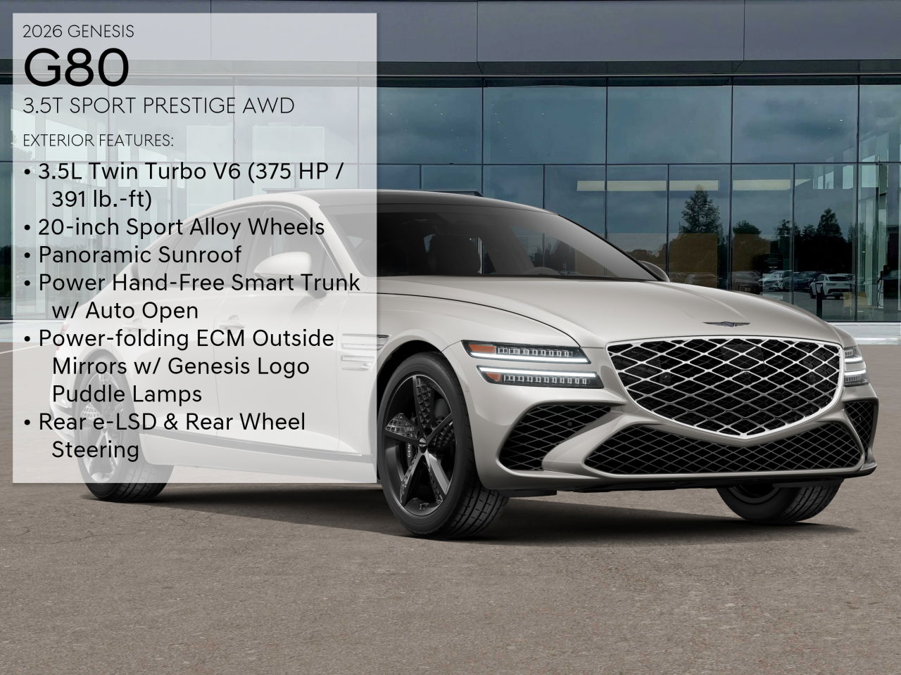2026 Genesis G80 3.5T Sport Prestige AWD photo 2
