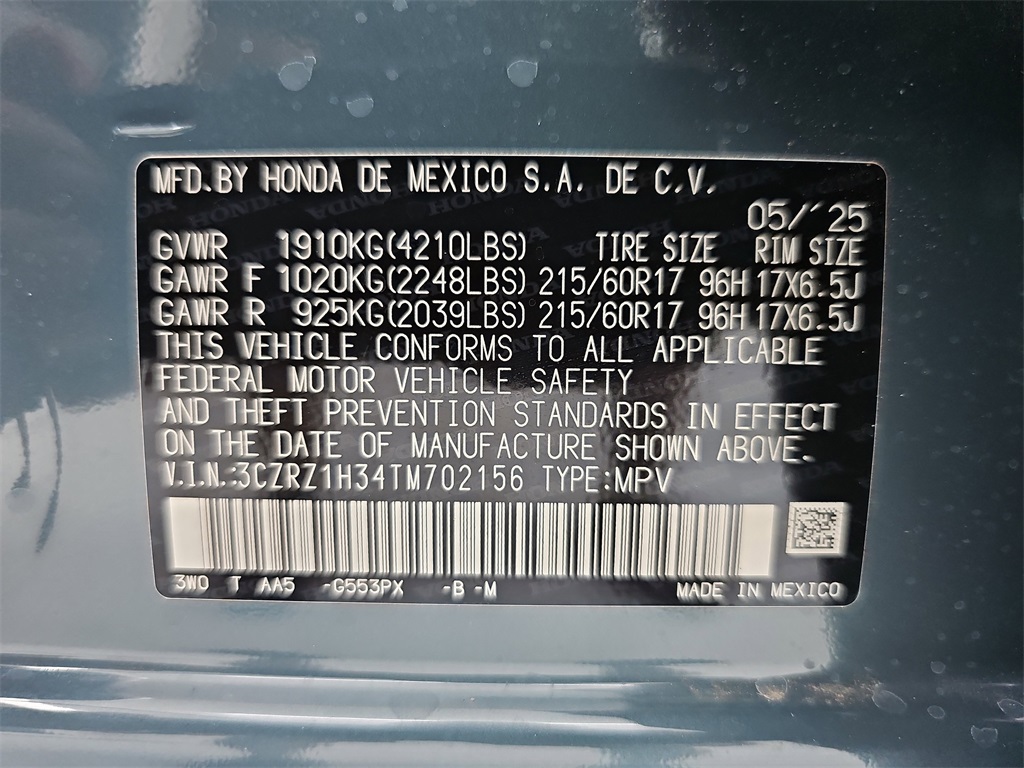 2026 Honda HR-V LX photo 37