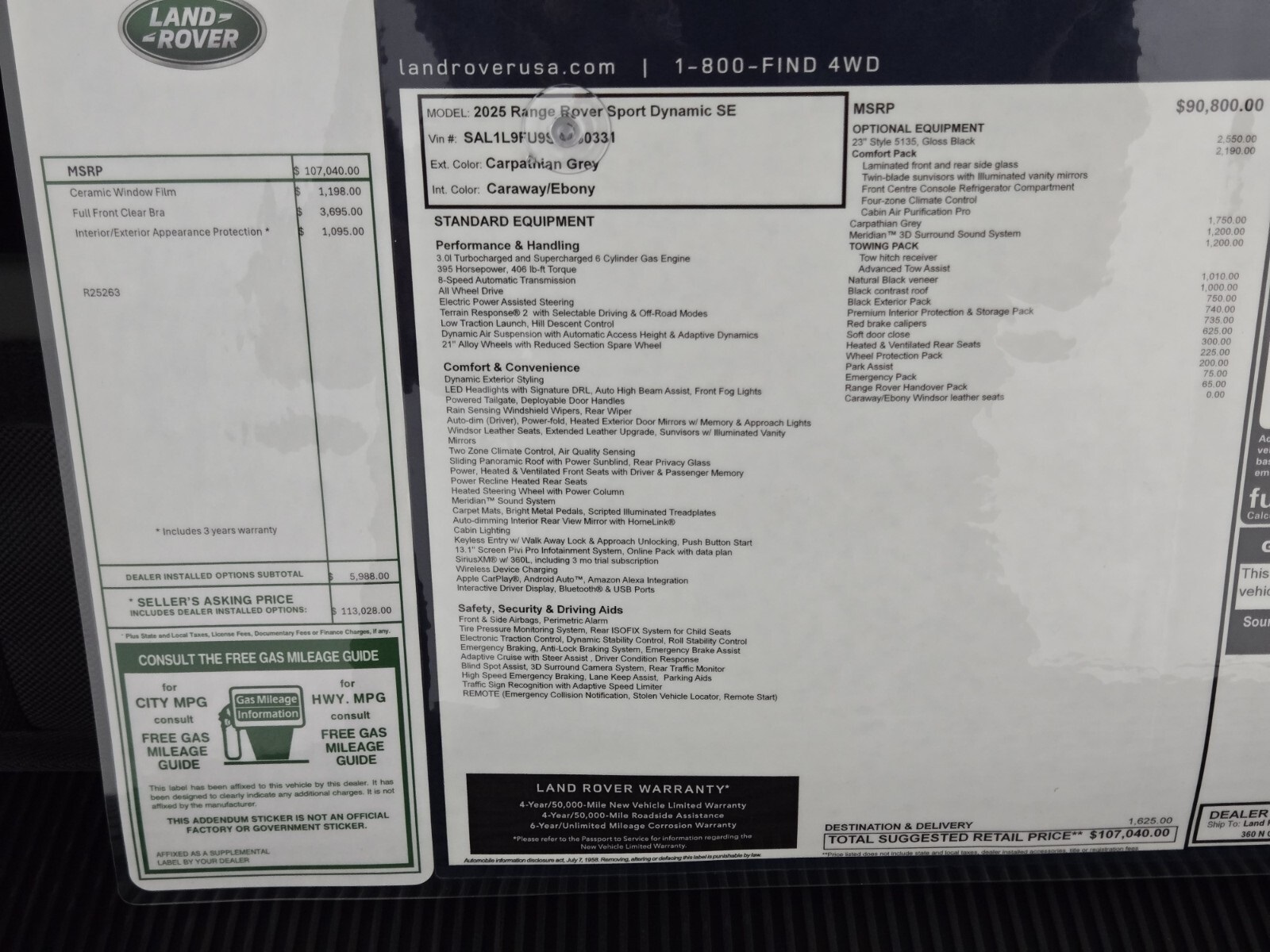 2025 Land Rover Range Rover Sport SE photo 27