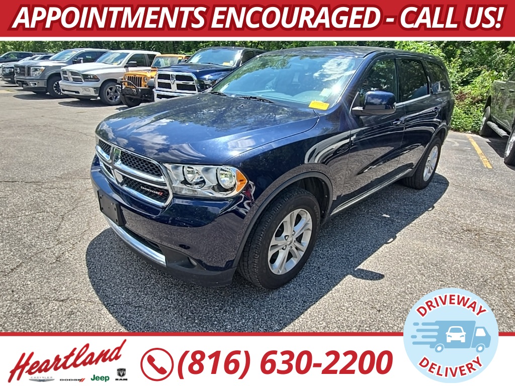 Used 2013 Dodge Durango SXT with VIN 1C4RDJAG8DC651555 for sale in Kansas City