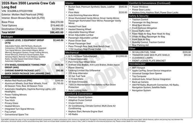 2026 RAM Ram 3500 Pickup Laramie's photo