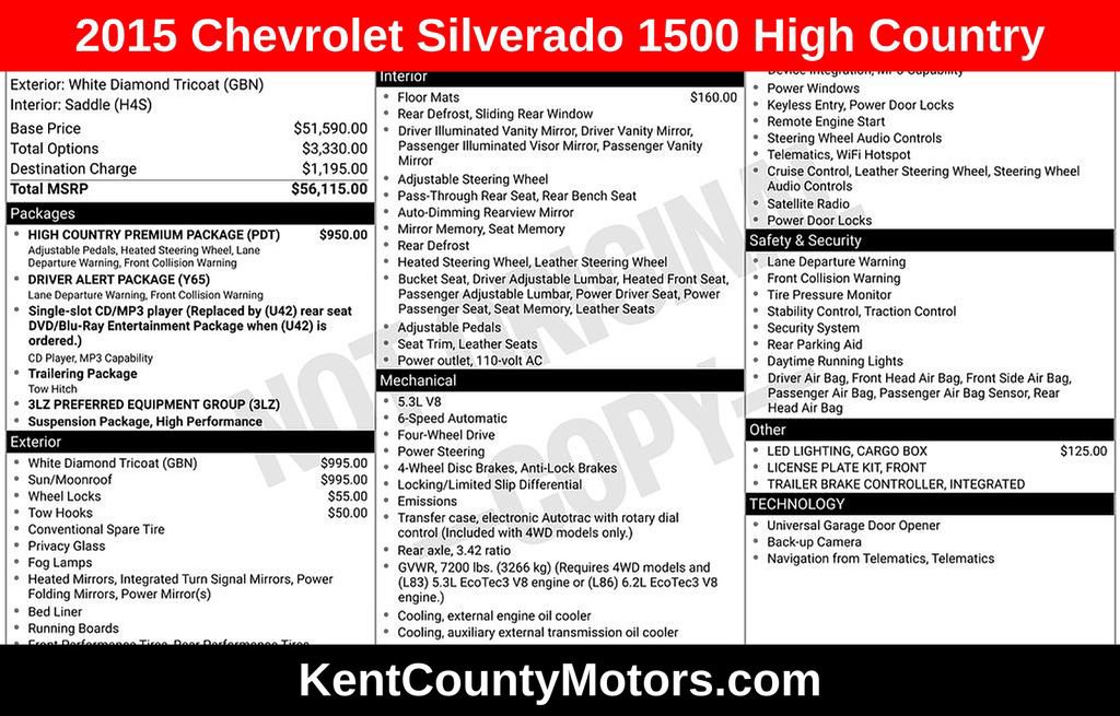 2015 Chevrolet Silverado 1500 High Country's photo