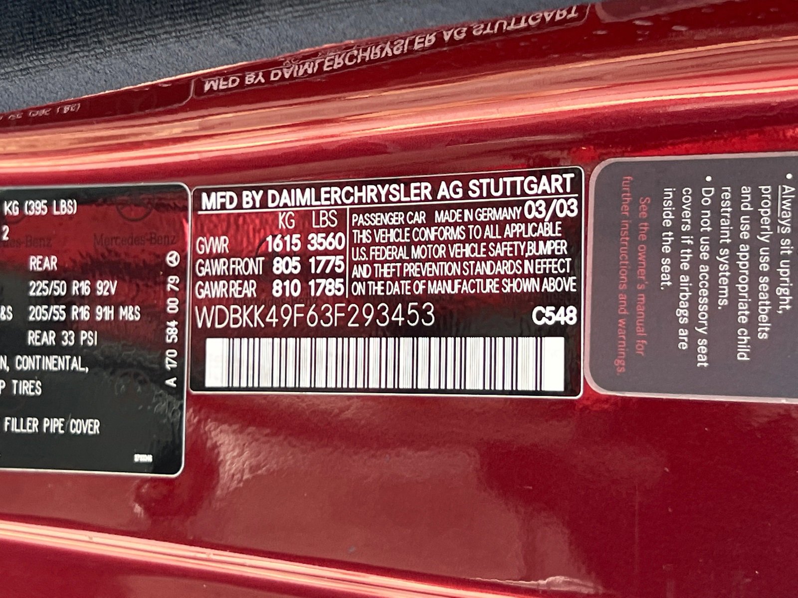 2003 Mercedes Benz SLK Kompressor photo 25