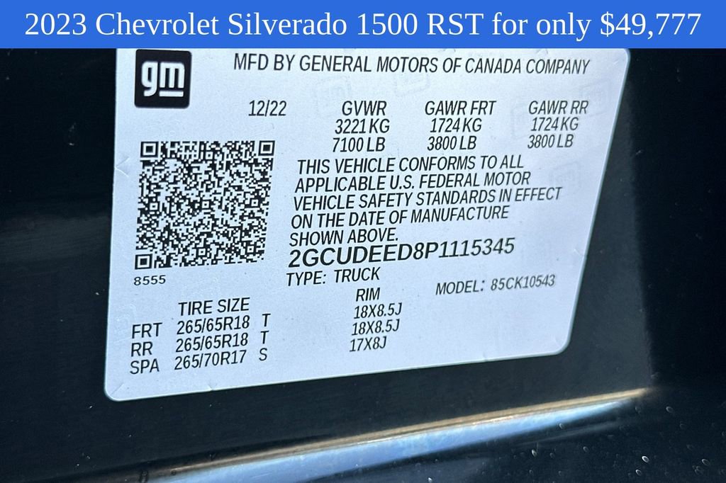 Used 2023 Black Chevrolet RST image 30