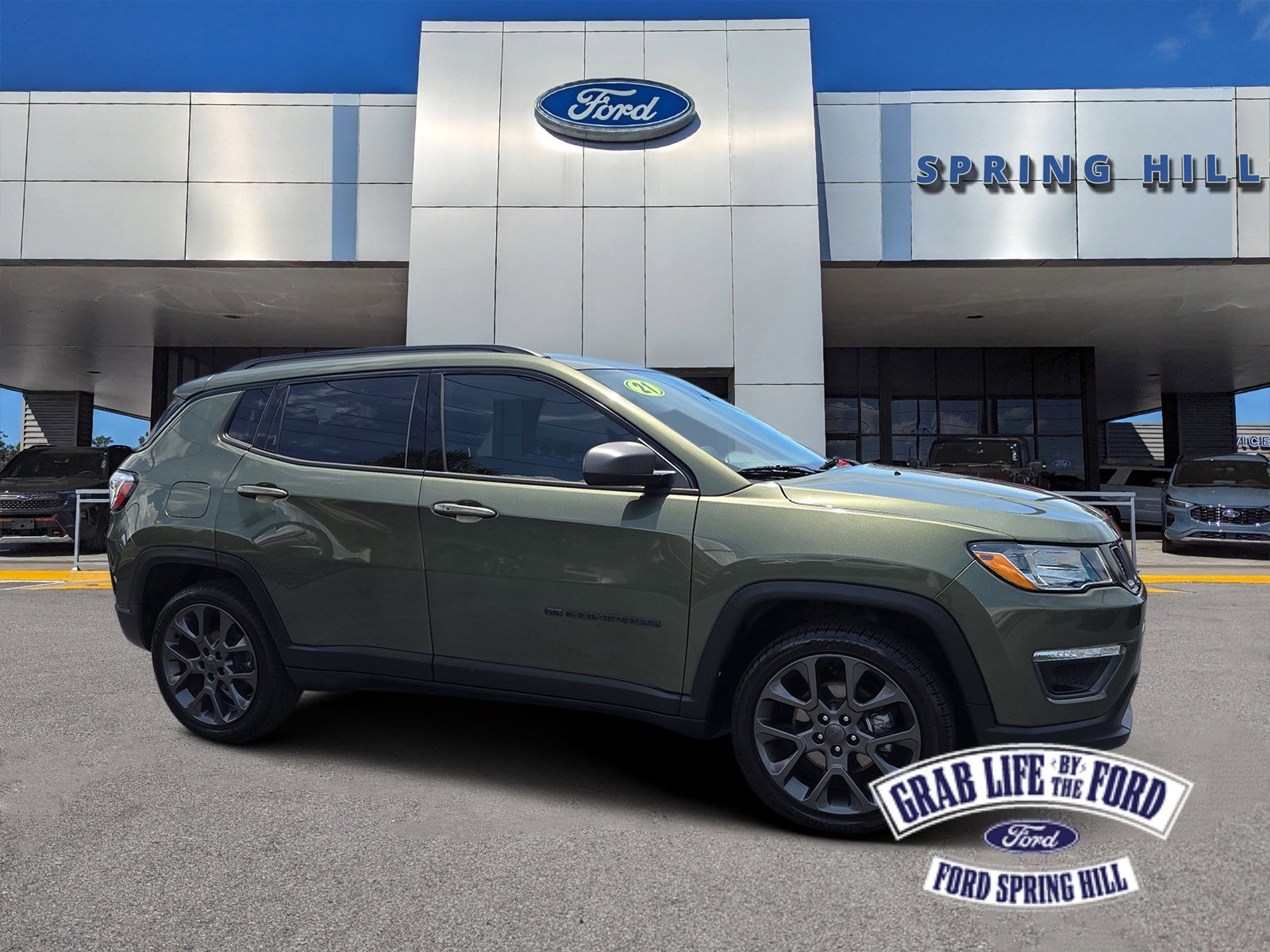 Used 2021 Jeep Compass 80th Spec. Edition with VIN 3C4NJCEB0MT542366 for sale in Spring Hill, FL