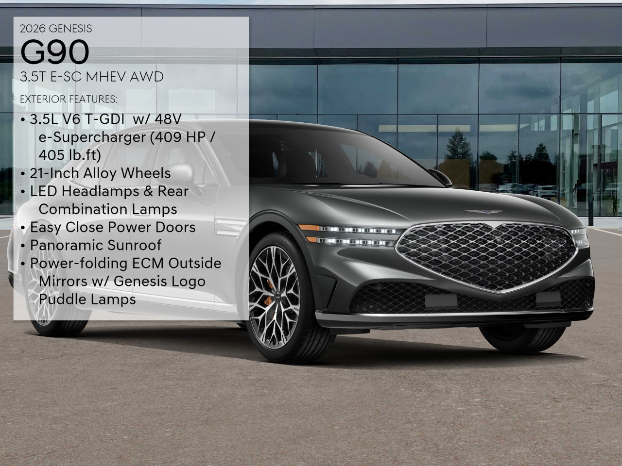 2026 Genesis G90 3.5T E-Supercharger photo 3