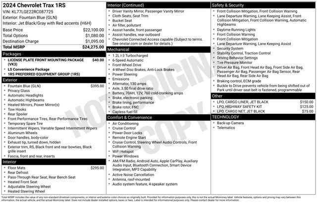 2024 Chevrolet Trax RS's photo