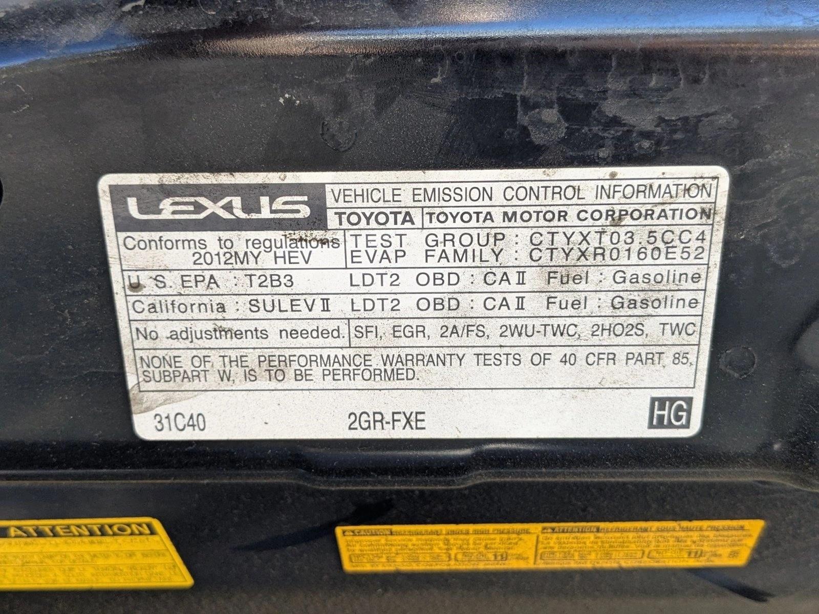 2012 Lexus RX 450h photo 21
