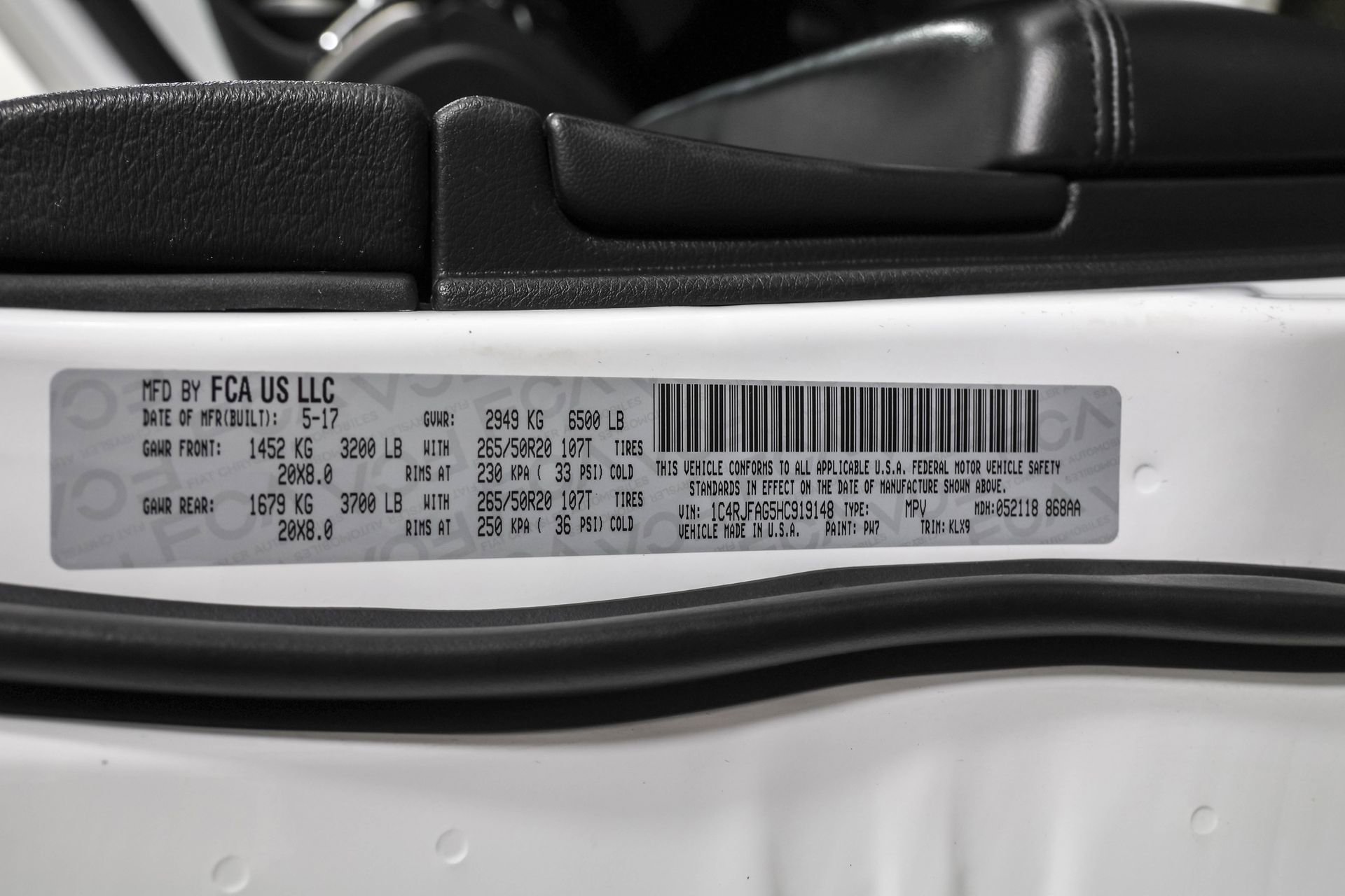 2017 Jeep Grand Cherokee Altitude photo 39