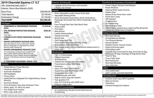 2019 Chevrolet Equinox LT's photo