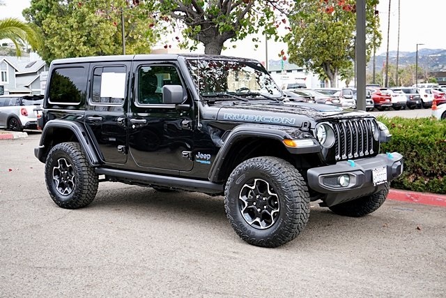 Used 2021 Black Jeep Unlimited Rubicon 4xe image 5