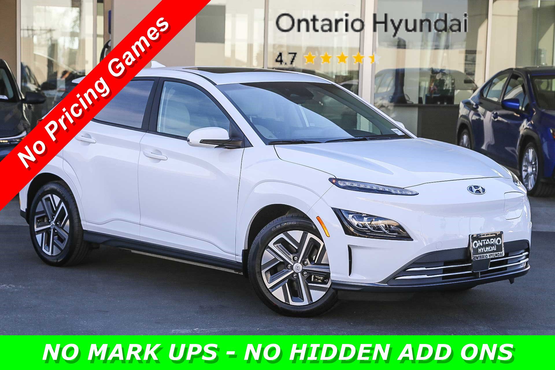 Certified 2022 Hyundai Kona EV Limited with VIN KM8K53AGXNU157649 for sale in Ontario, CA