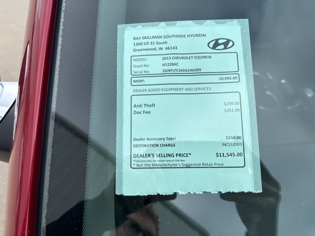 Used 2013 Chevrolet Equinox LTZ with VIN 2GNFLFE34D6246089 for sale in Greenwood, IN