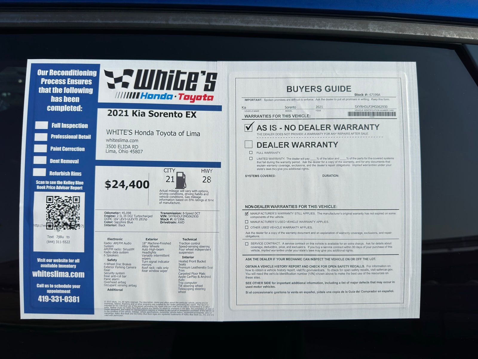 2021 Kia Sorento EX photo 31