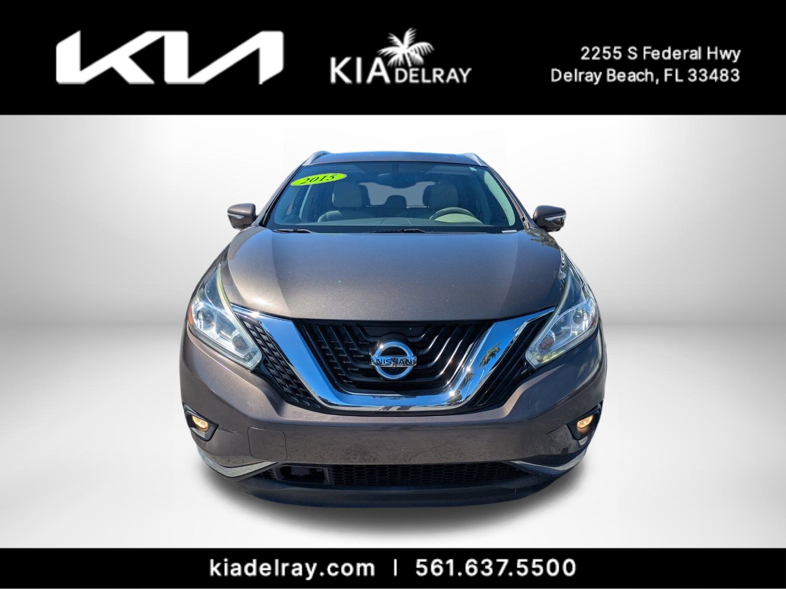 Used 2015 Nissan Murano Platinum with VIN 5N1AZ2MG7FN277622 for sale in Delray Beach, FL