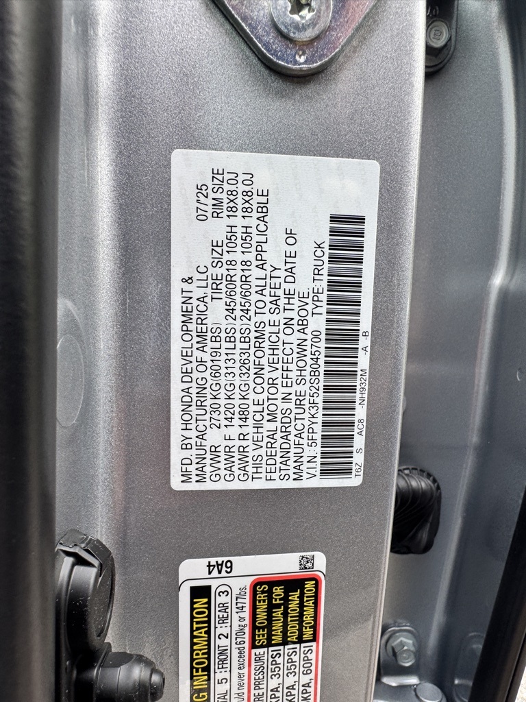 2025 Honda Ridgeline RTL photo 24