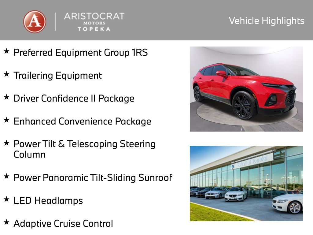 Used 2021 Chevrolet Blazer RS with VIN 3GNKBKRS9MS573276 for sale in Kansas City