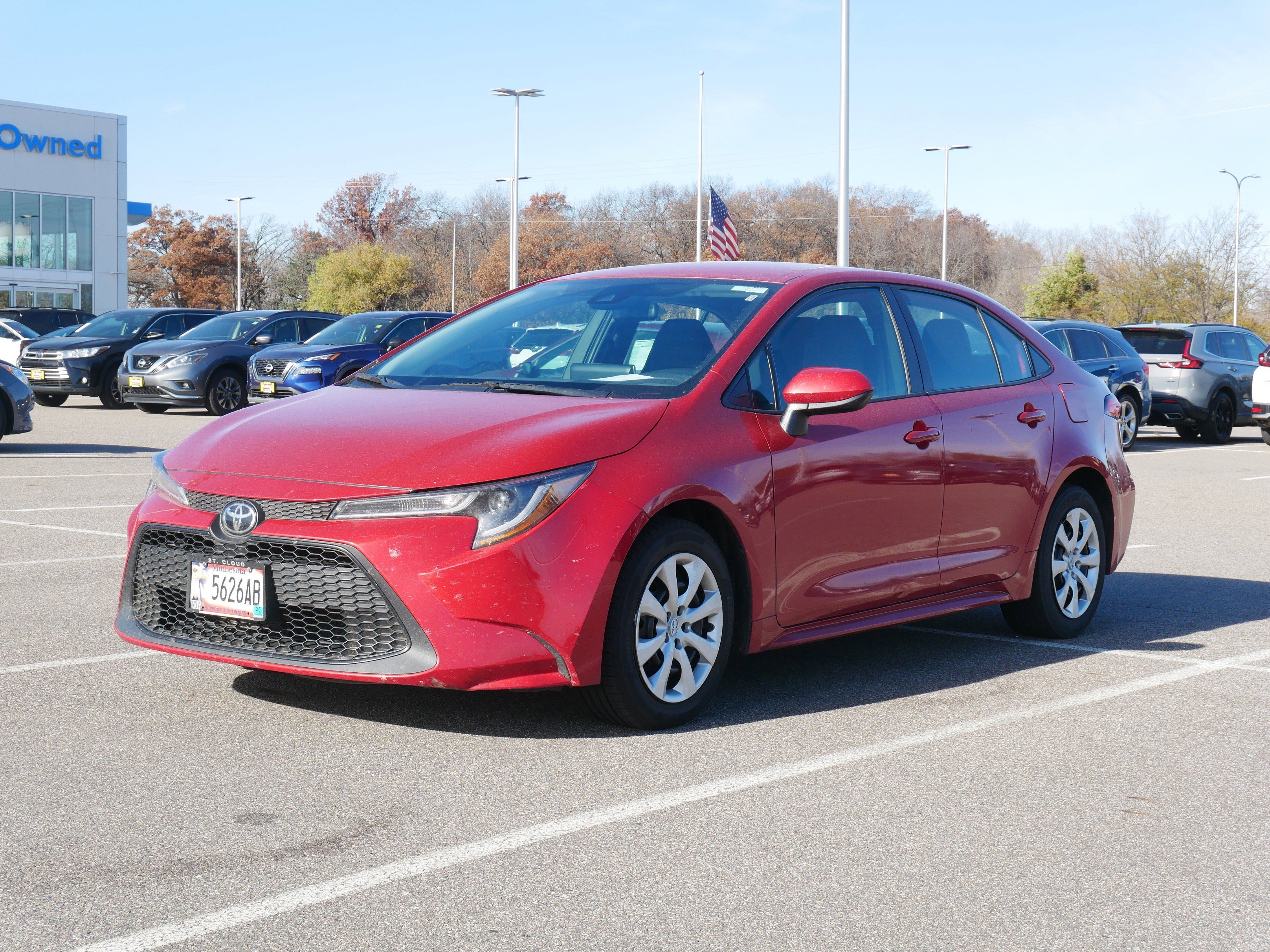 Used 2020 Toyota Corolla LE with VIN 5YFEPRAE4LP071342 for sale in Waite Park, Minnesota
