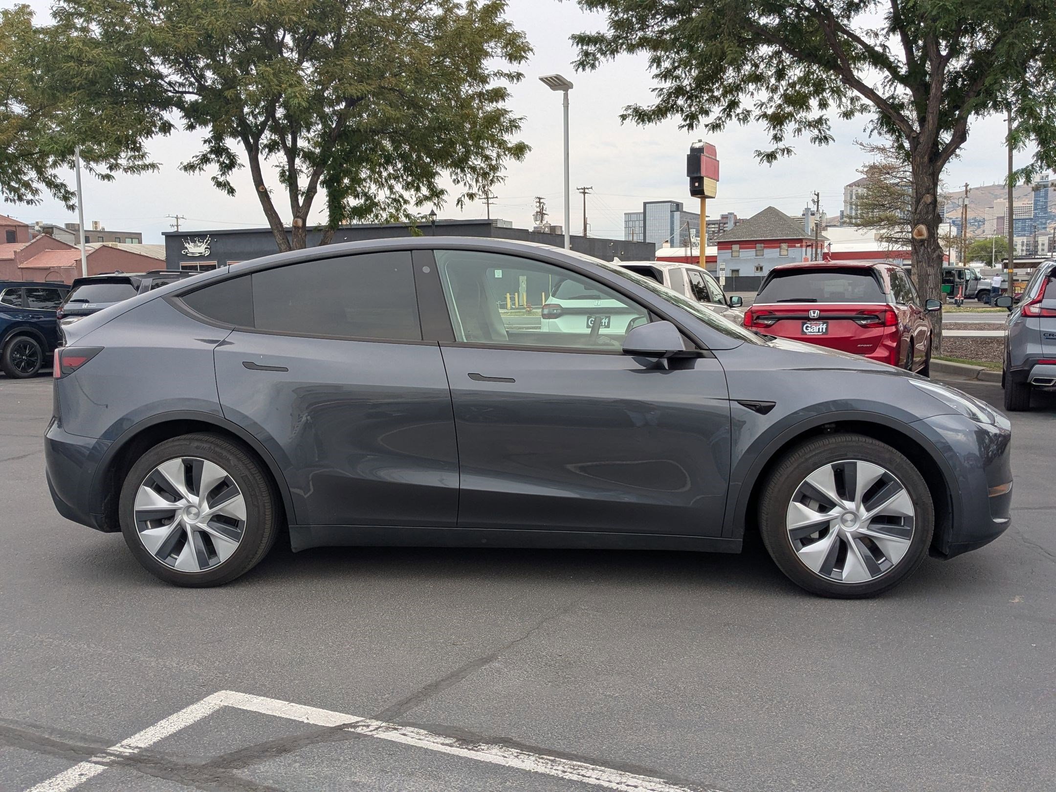 Certified 2021 Tesla Model Y Long Range with VIN 5YJYGDEEXMF124763 for sale in Northfield, Minnesota