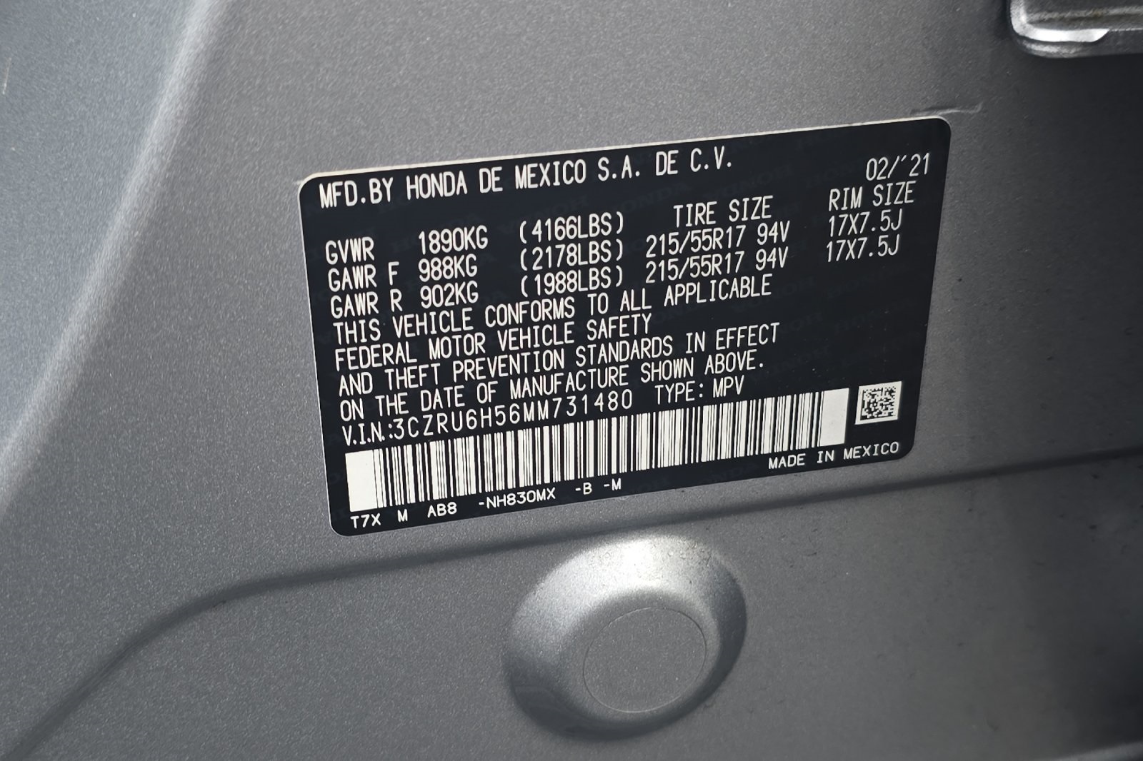2021 Honda HR-V EX photo 22