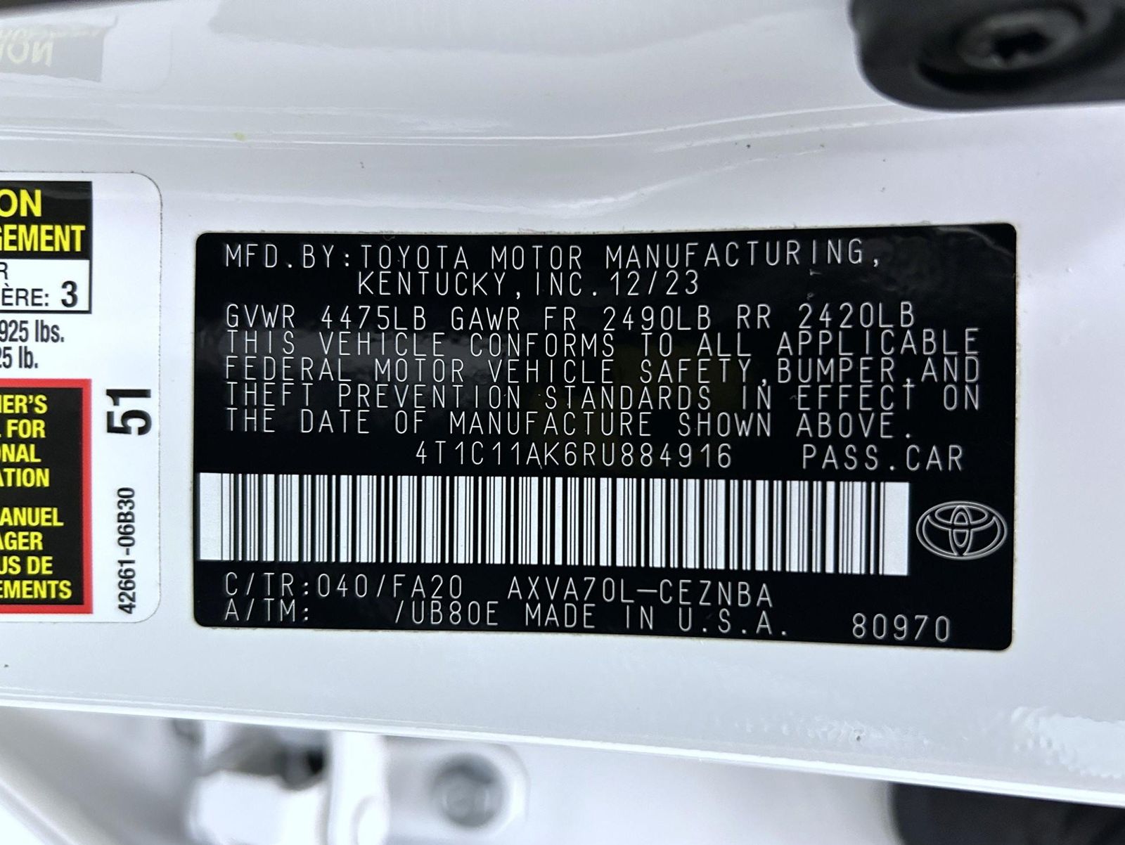 2024 Toyota Camry LE photo 24