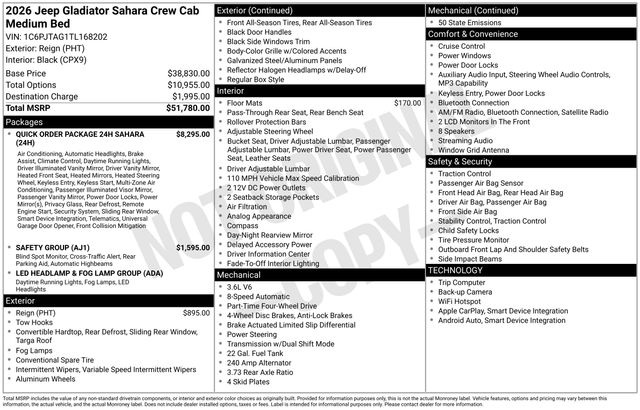 2026 Jeep Gladiator Sahara's photo