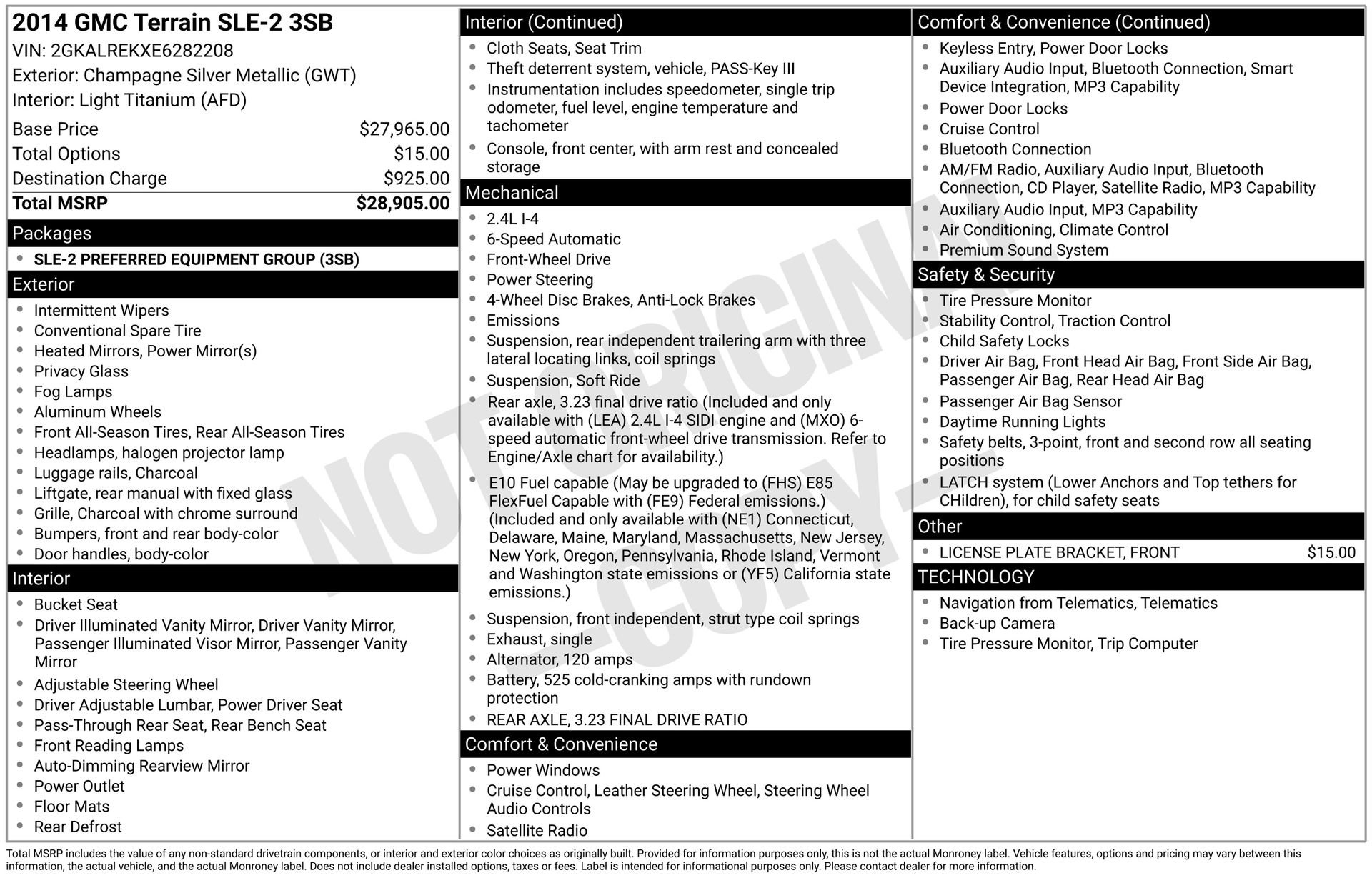 2014 GMC Terrain SLE-2