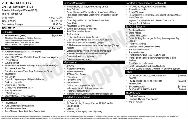 2013 INFINITI FX 37's photo