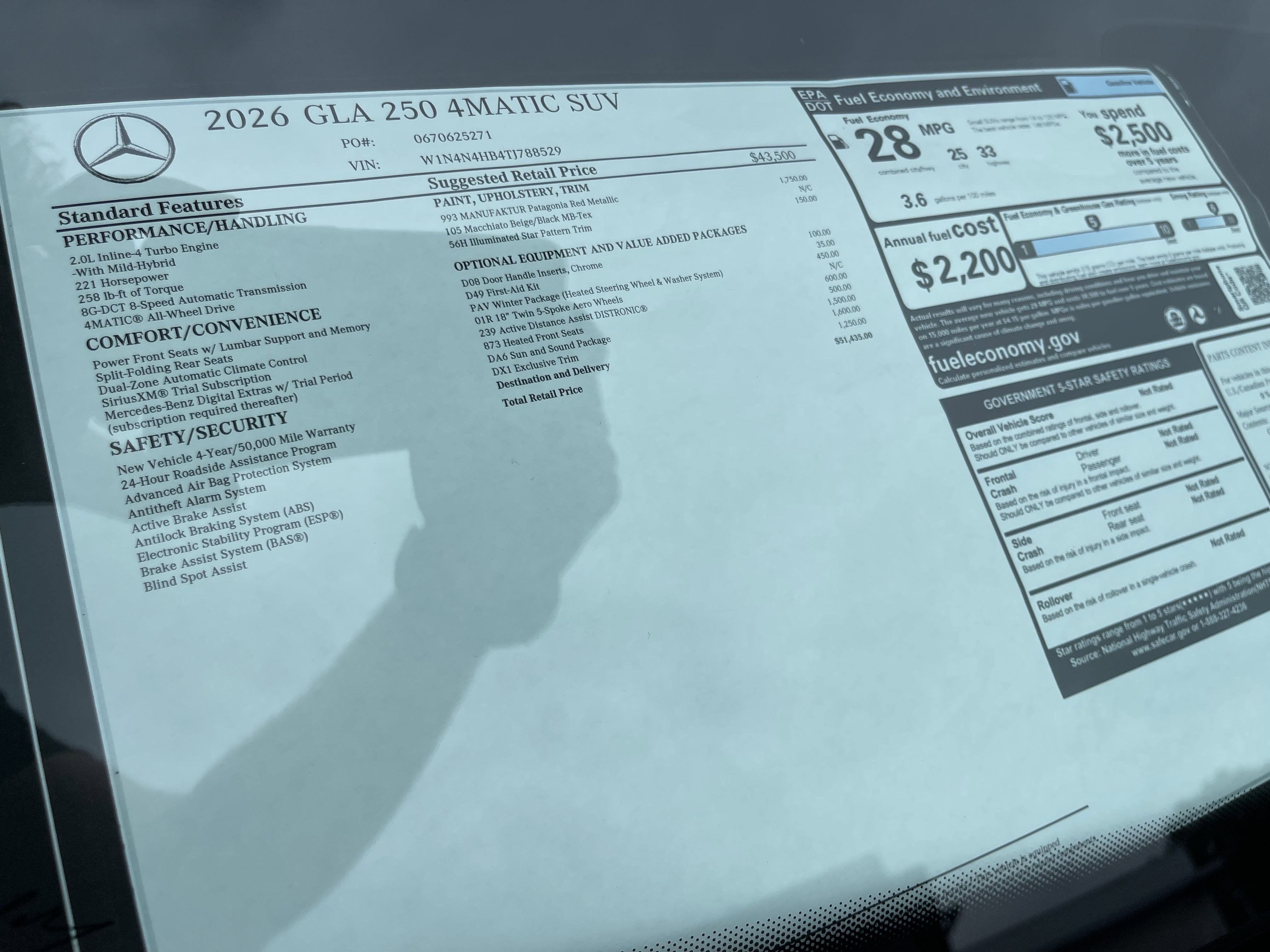 2026 Mercedes Benz GLA 250 4MATIC photo 2