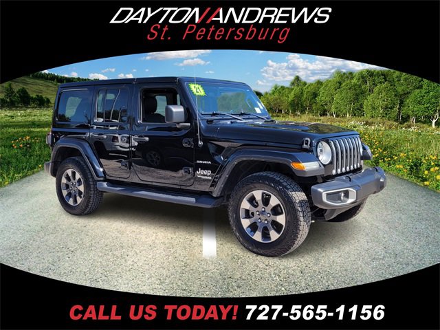 Certified Used 2021 Black Clearcoat Jeep Unlimited Sahara image 1