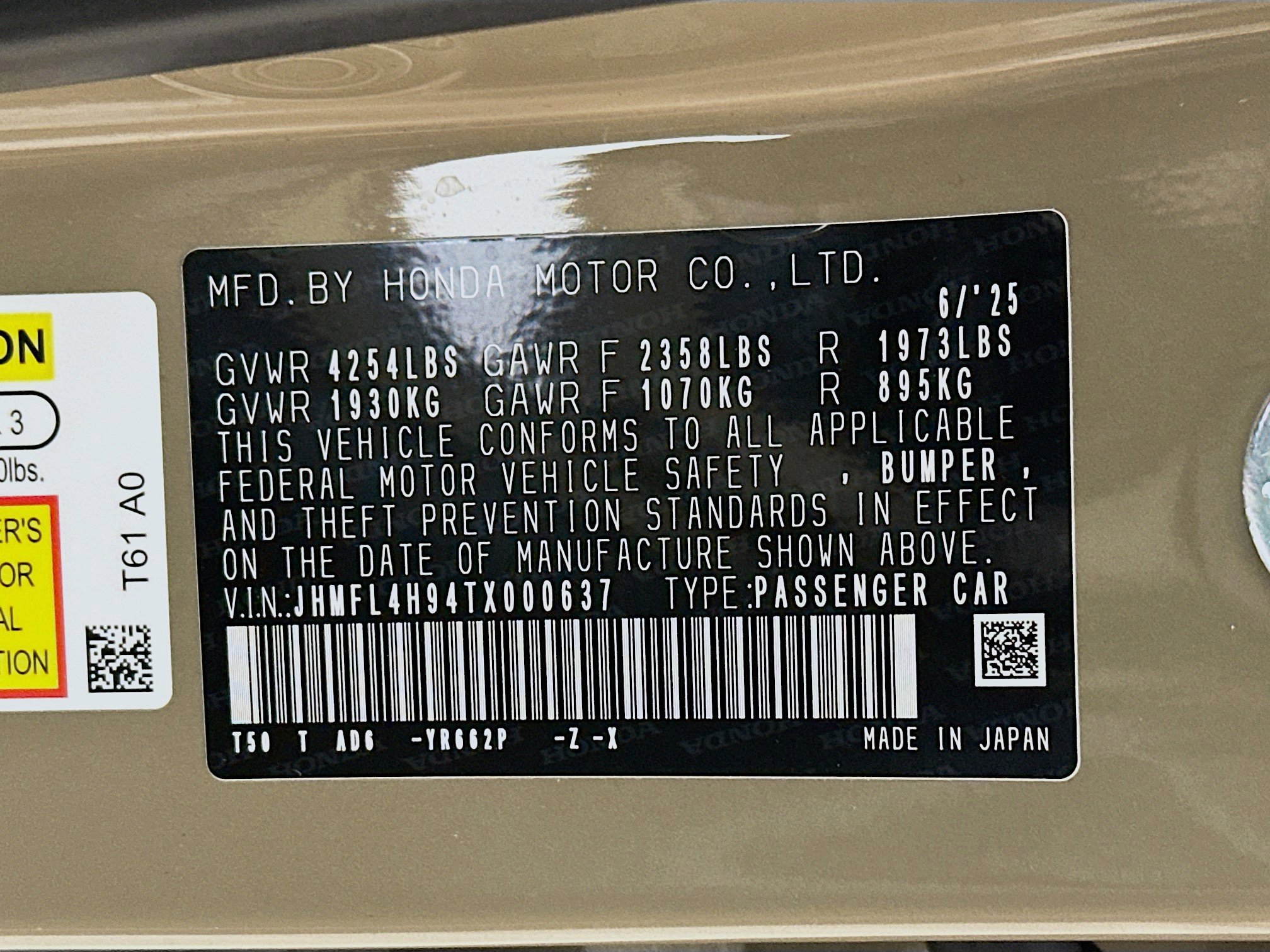 2026 Honda Civic Hatchback Touring Hybrid photo 33