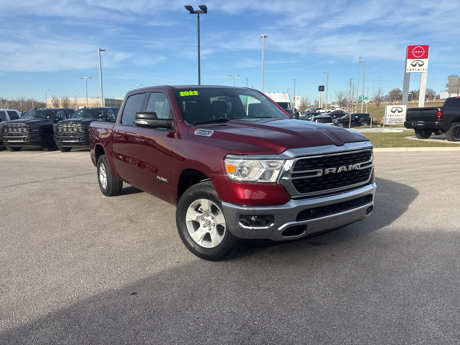 Used 2022 RAM Ram 1500 Pickup Big Horn/Lone Star with VIN 1C6RRFFG0NN296529 for sale in Kansas City