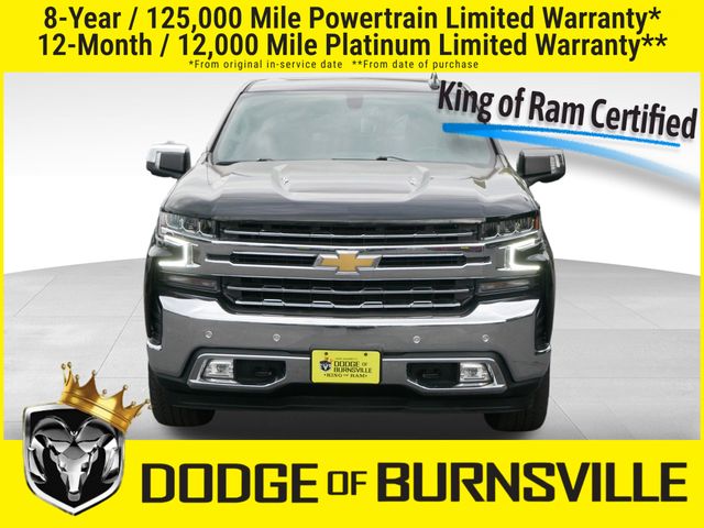 Certified 2021 Chevrolet Silverado 1500 LTZ with VIN 3GCUYGEL7MG401844 for sale in Burnsville, Minnesota