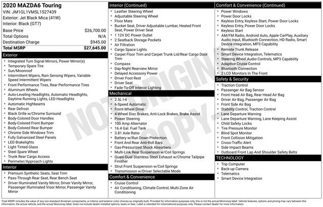 2020 Mazda MAZDA6 Touring's photo