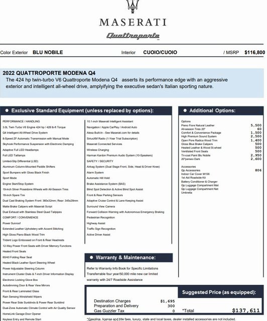 2022 Maserati Quattroporte Modena Q4's photo