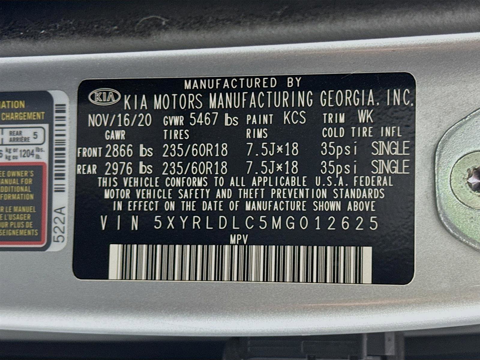 2021 Kia Sorento S photo 31